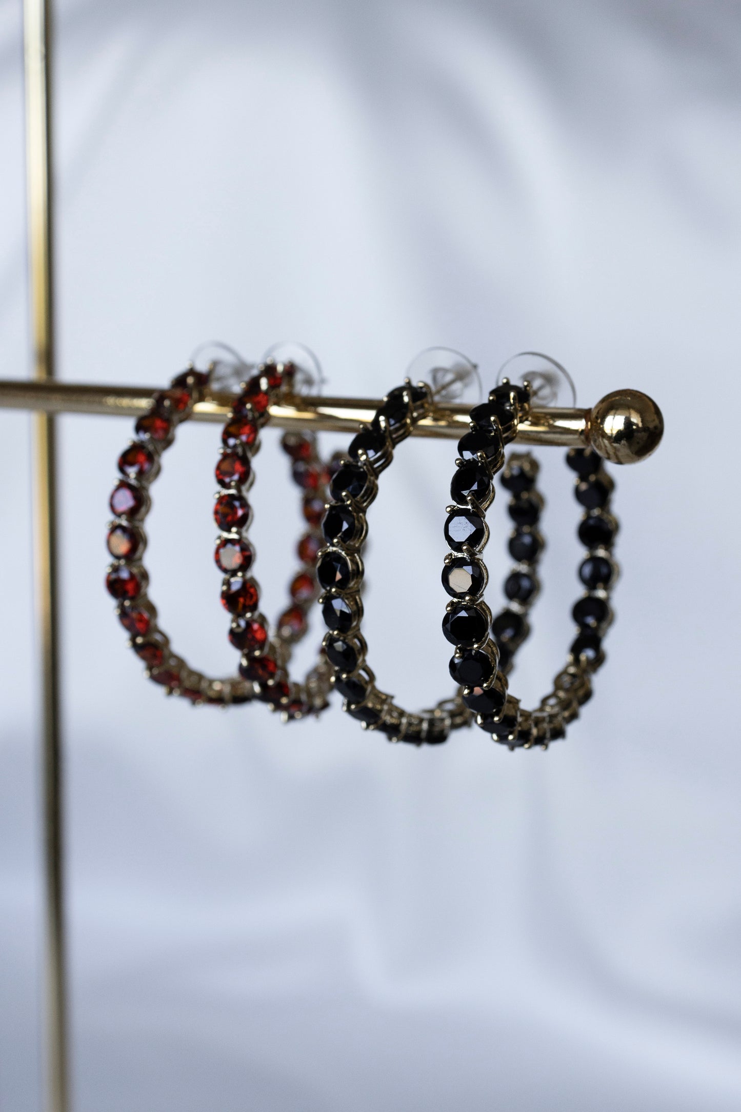 Ruby Circle Hoops