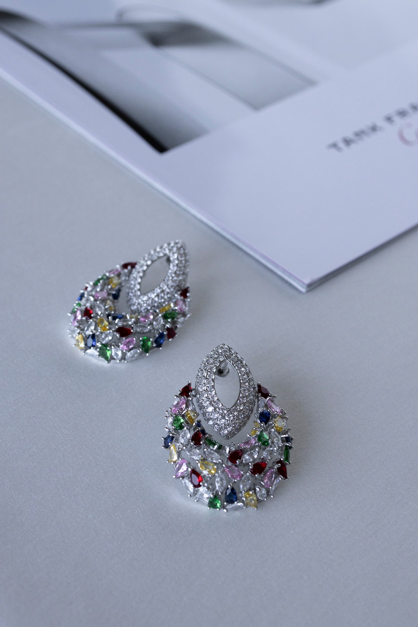 Multicolor Oval Earrings