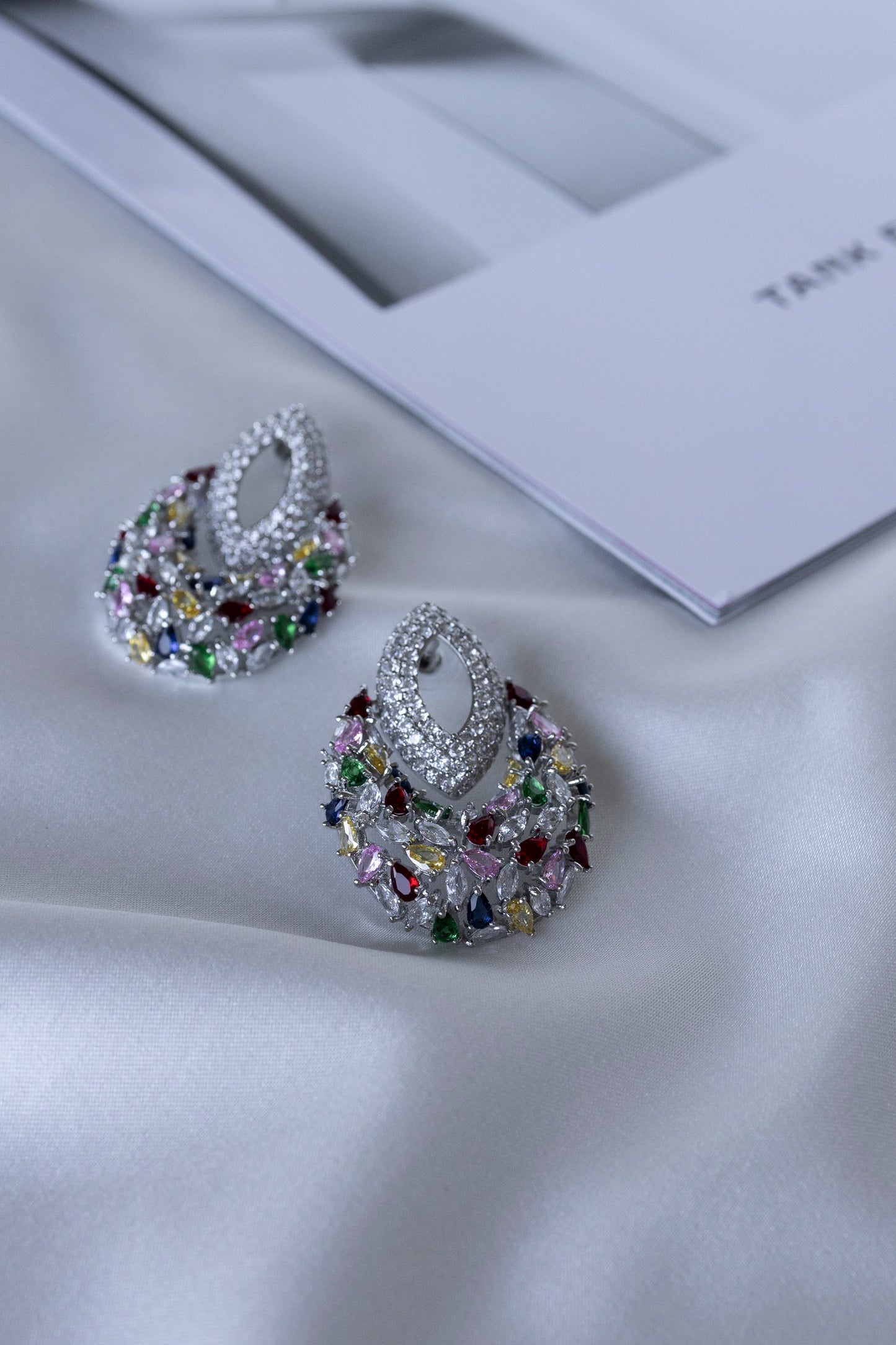 Multicolor Oval Earrings