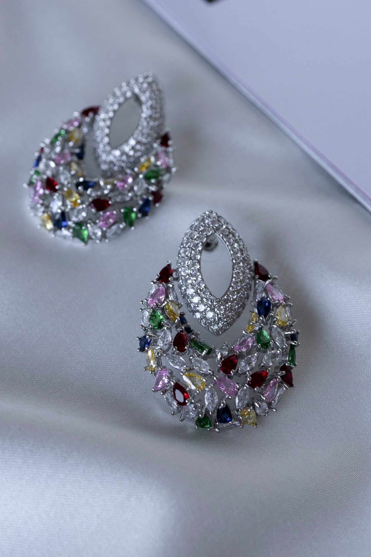 Multicolor Oval Earrings