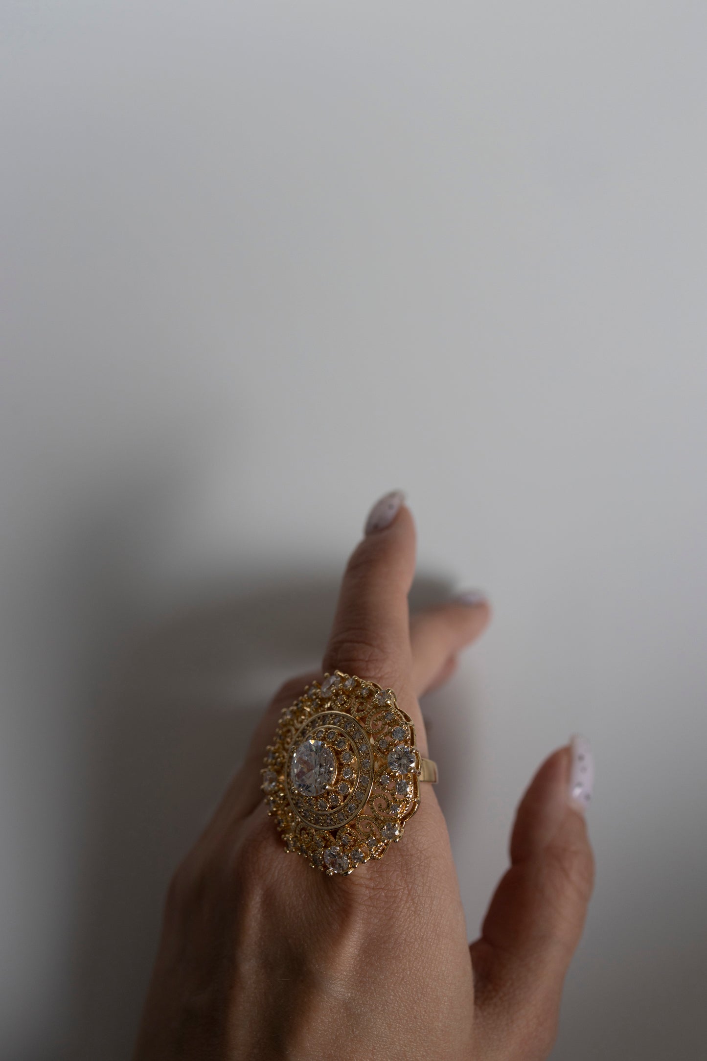 Clear Spiral Ring