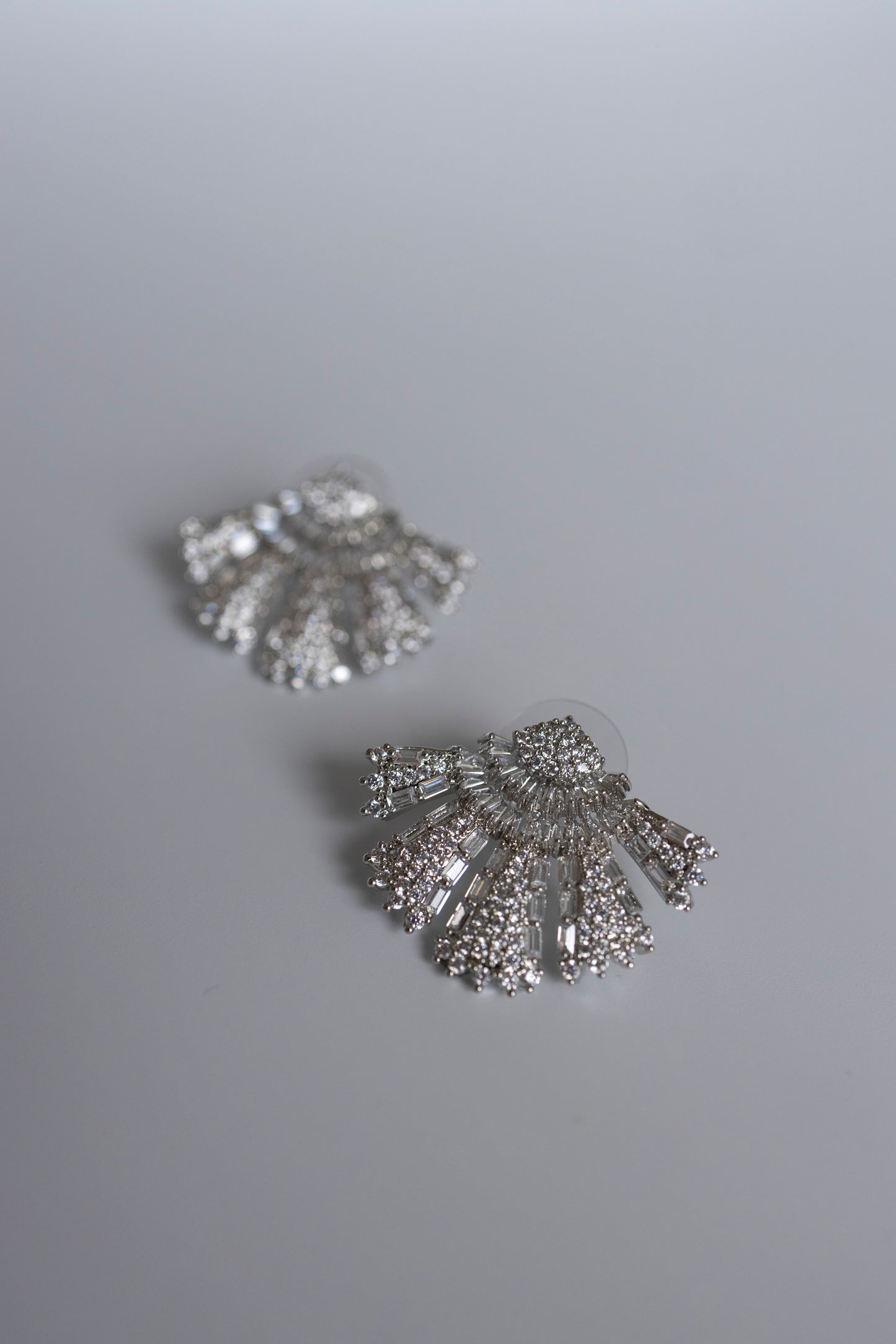 Silver Fan Earrings