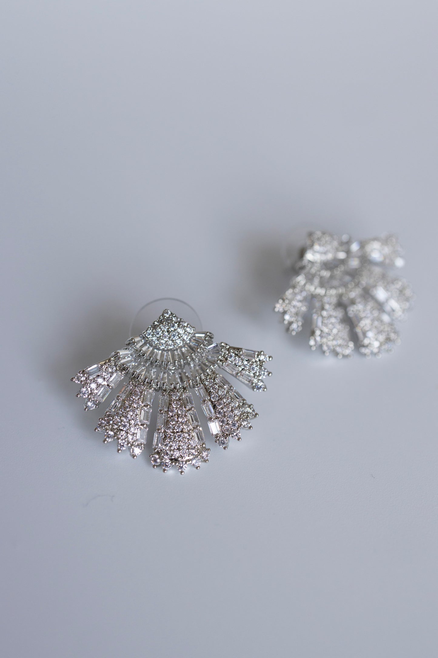 Silver Fan Earrings