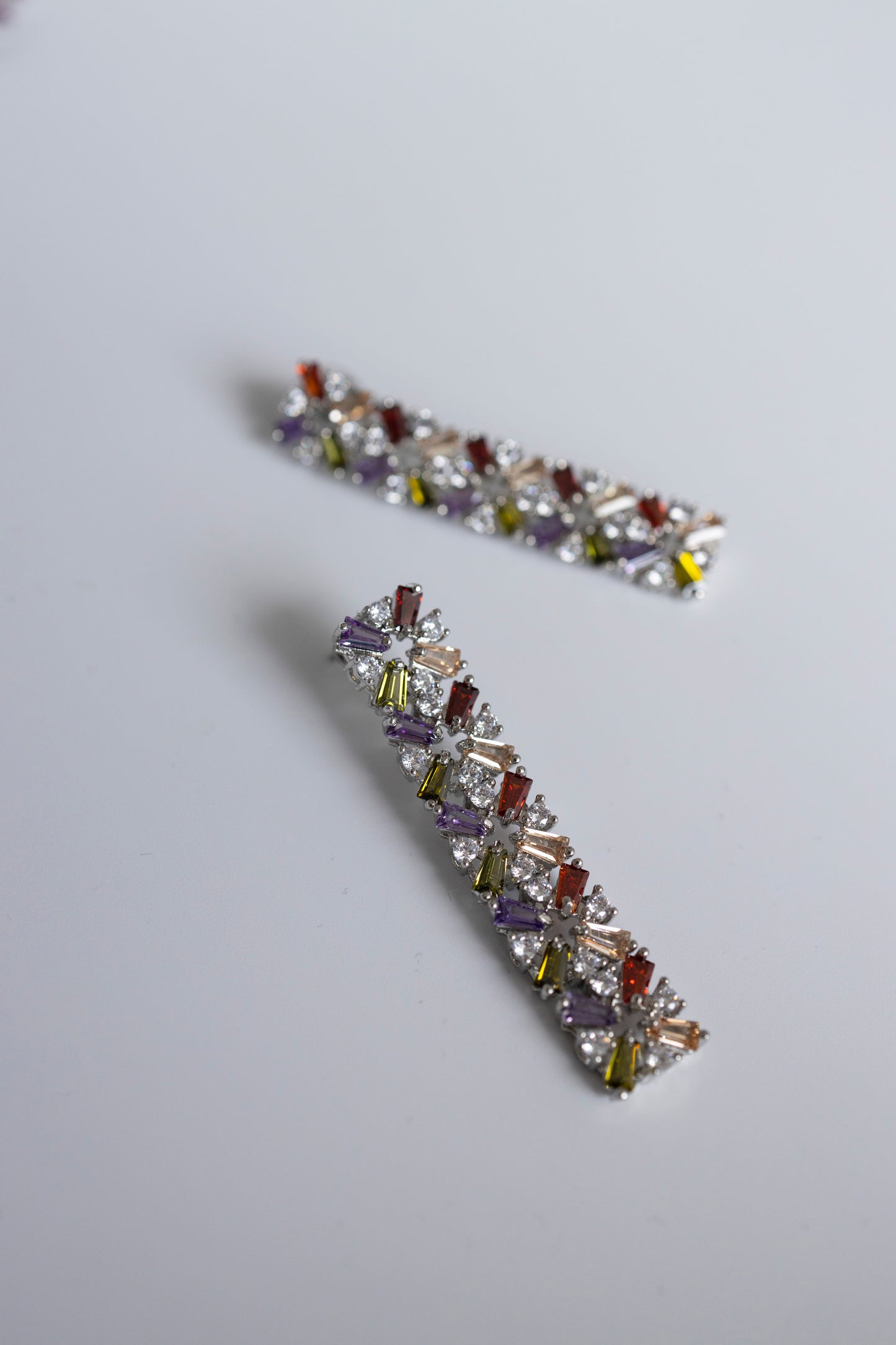 Vertical Silver Earrings