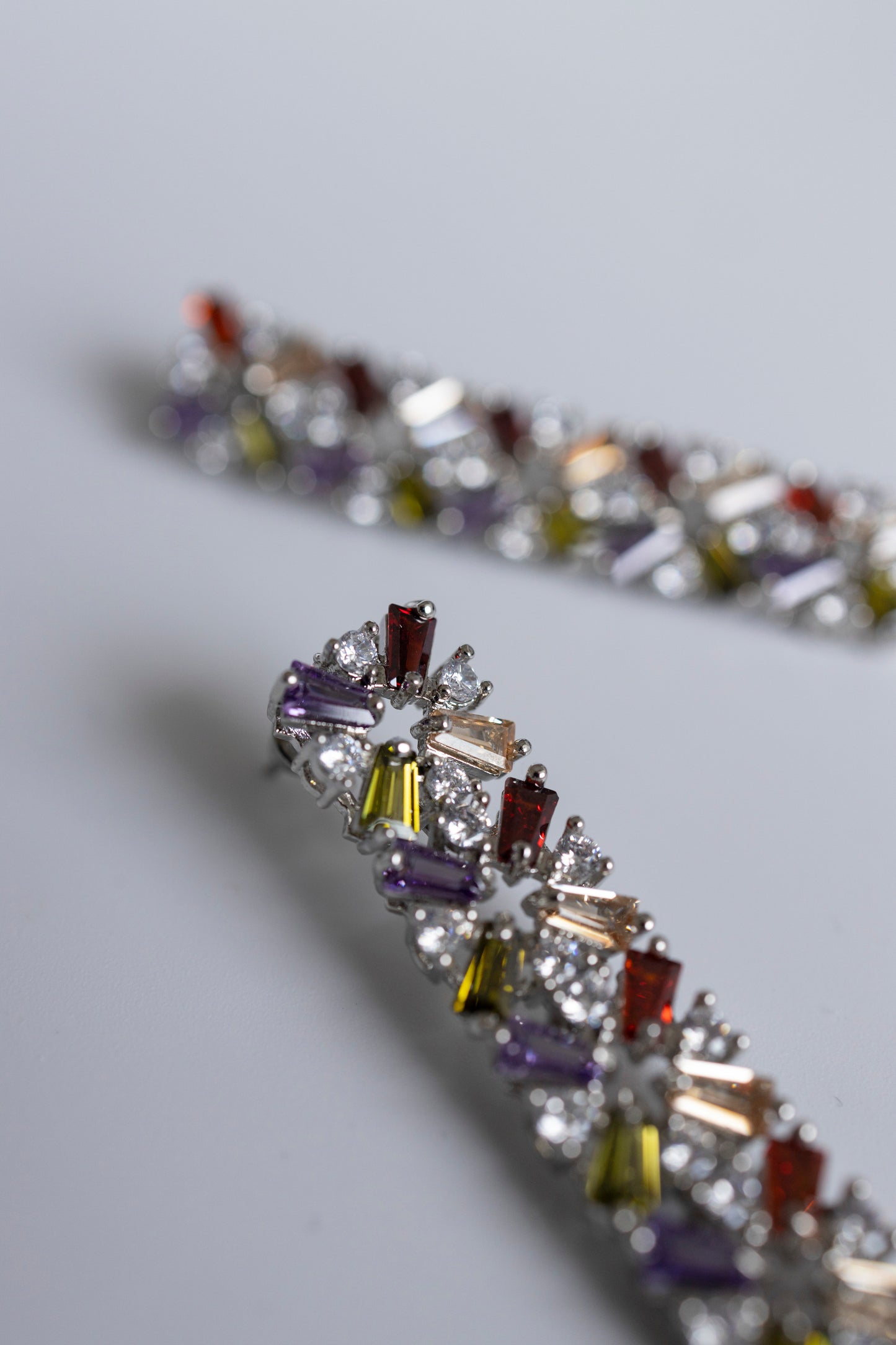 Vertical Silver Earrings