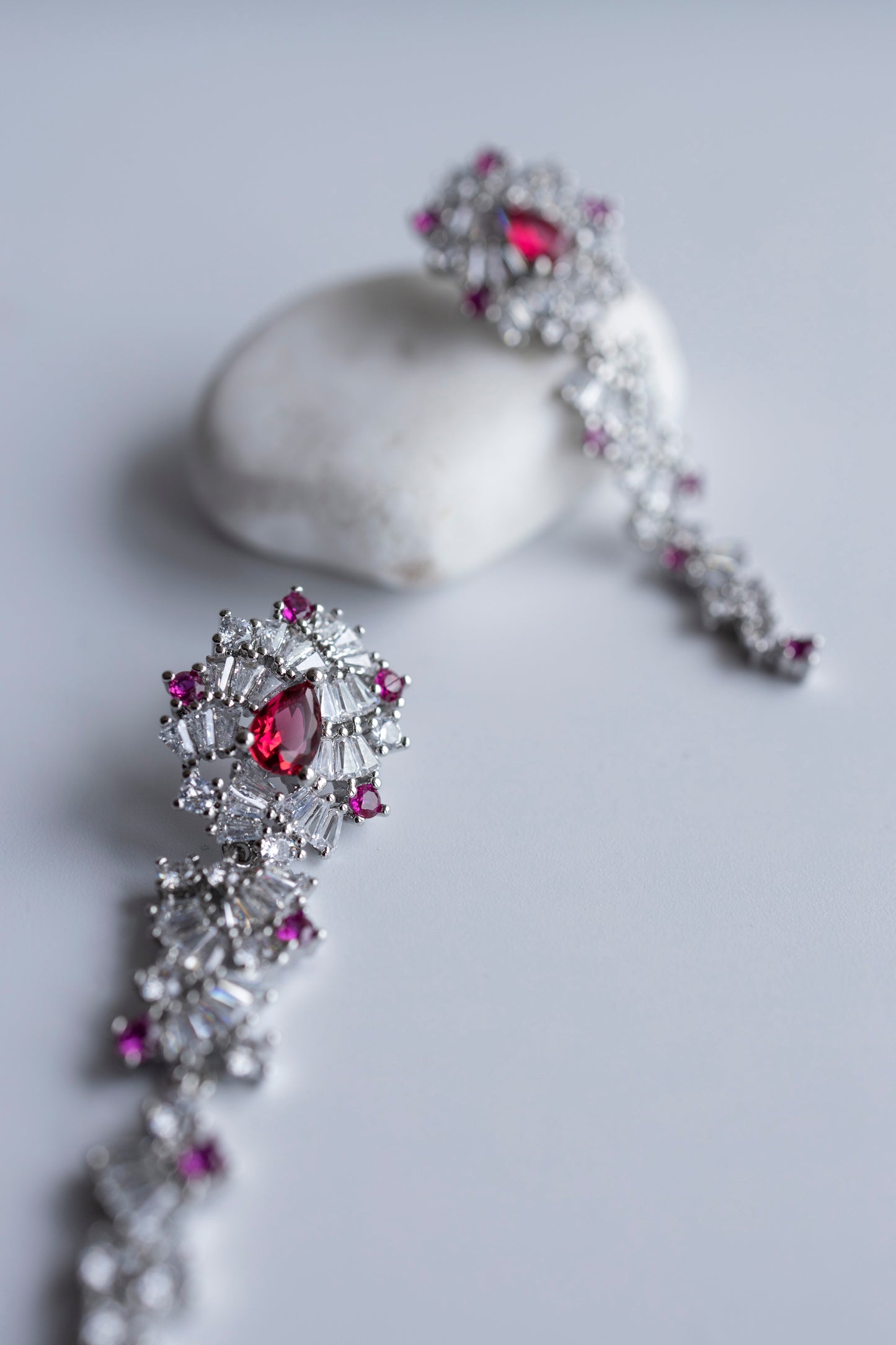 Ruby Zirconia Dangles