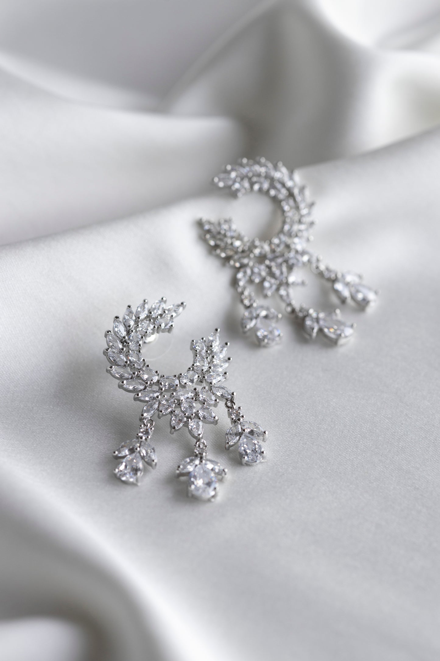 C-Silver Chandelier Earrings