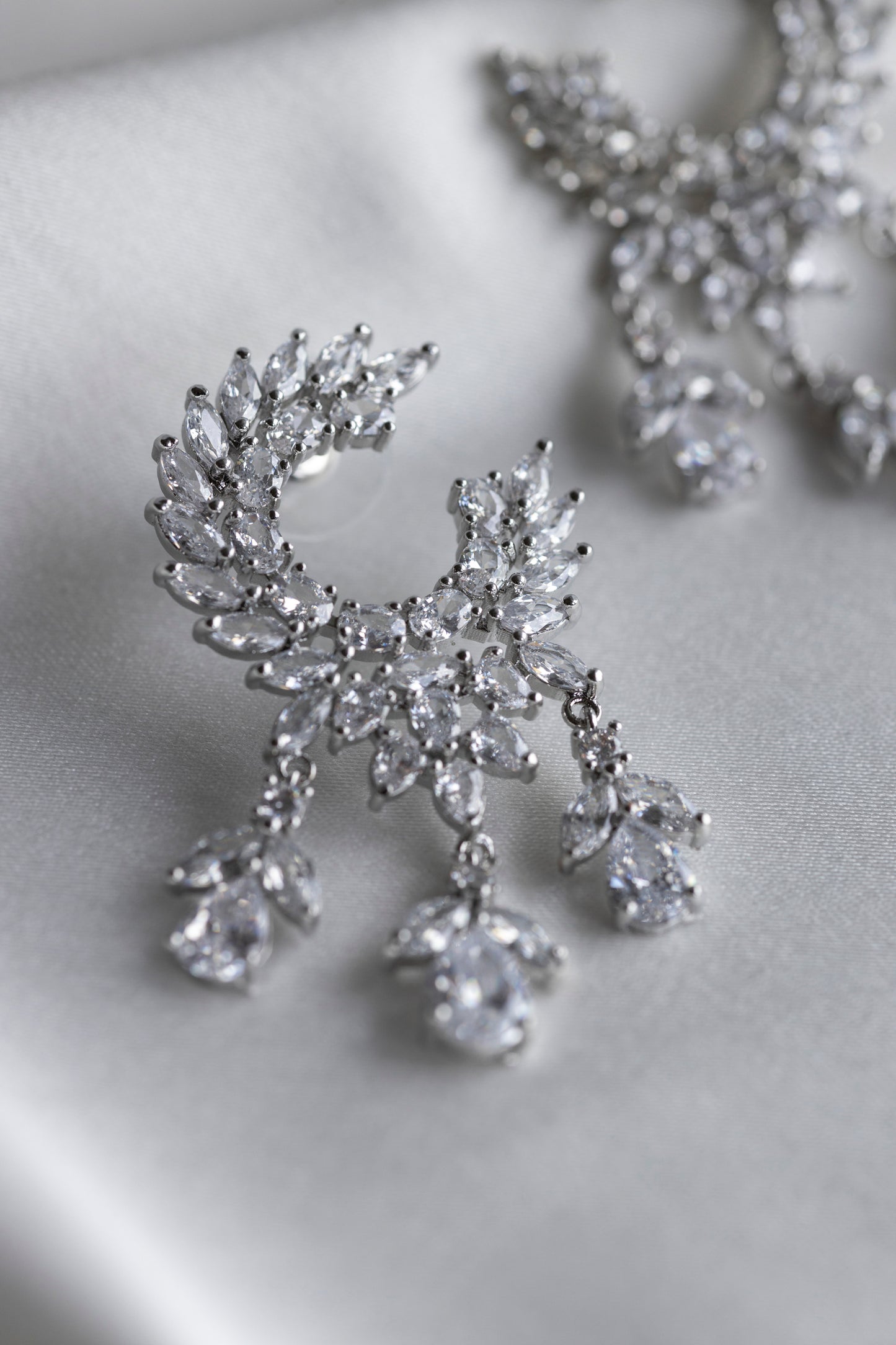 C-Silver Chandelier Earrings