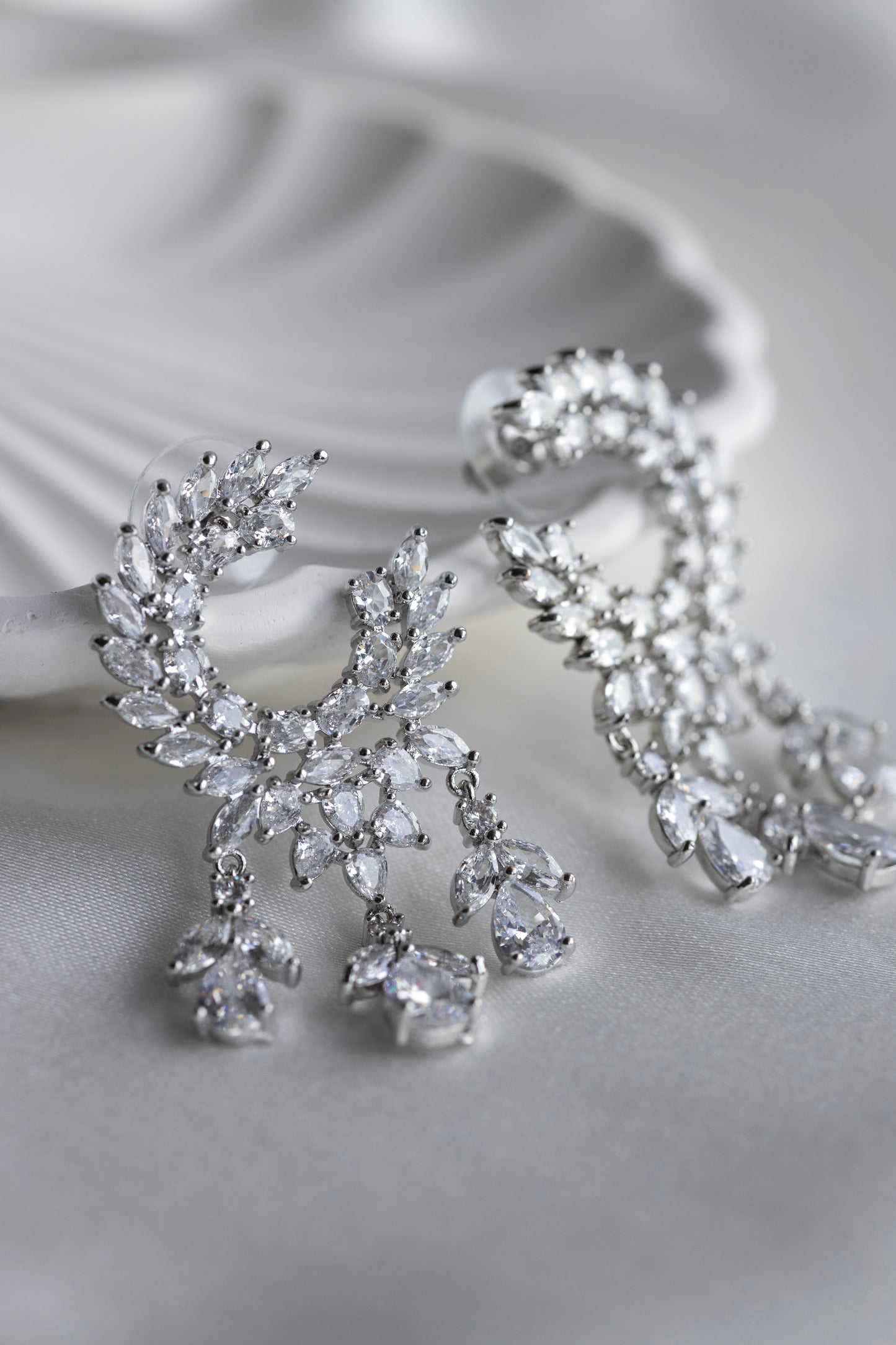 C-Silver Chandelier Earrings