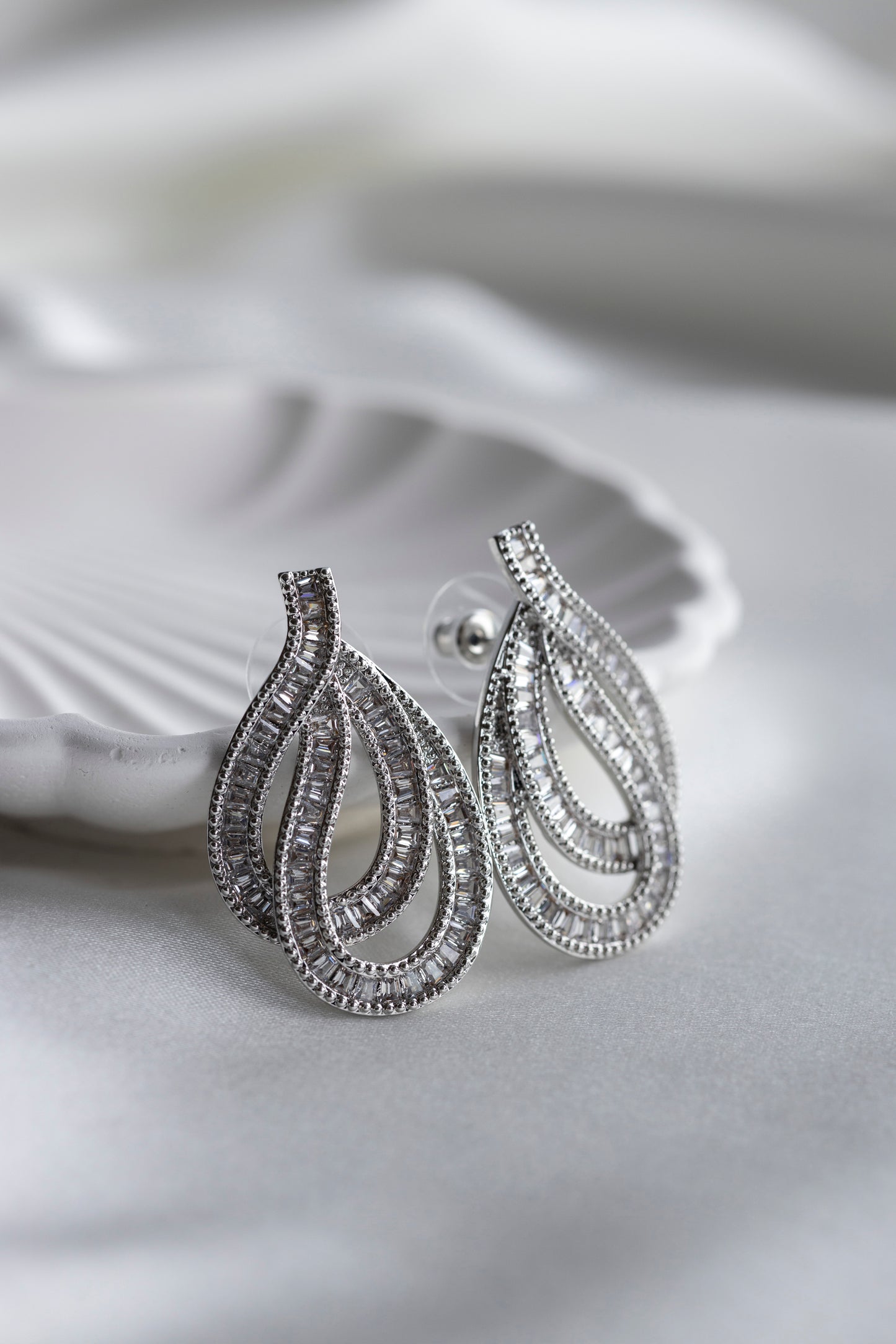 Silver Twist Earrings