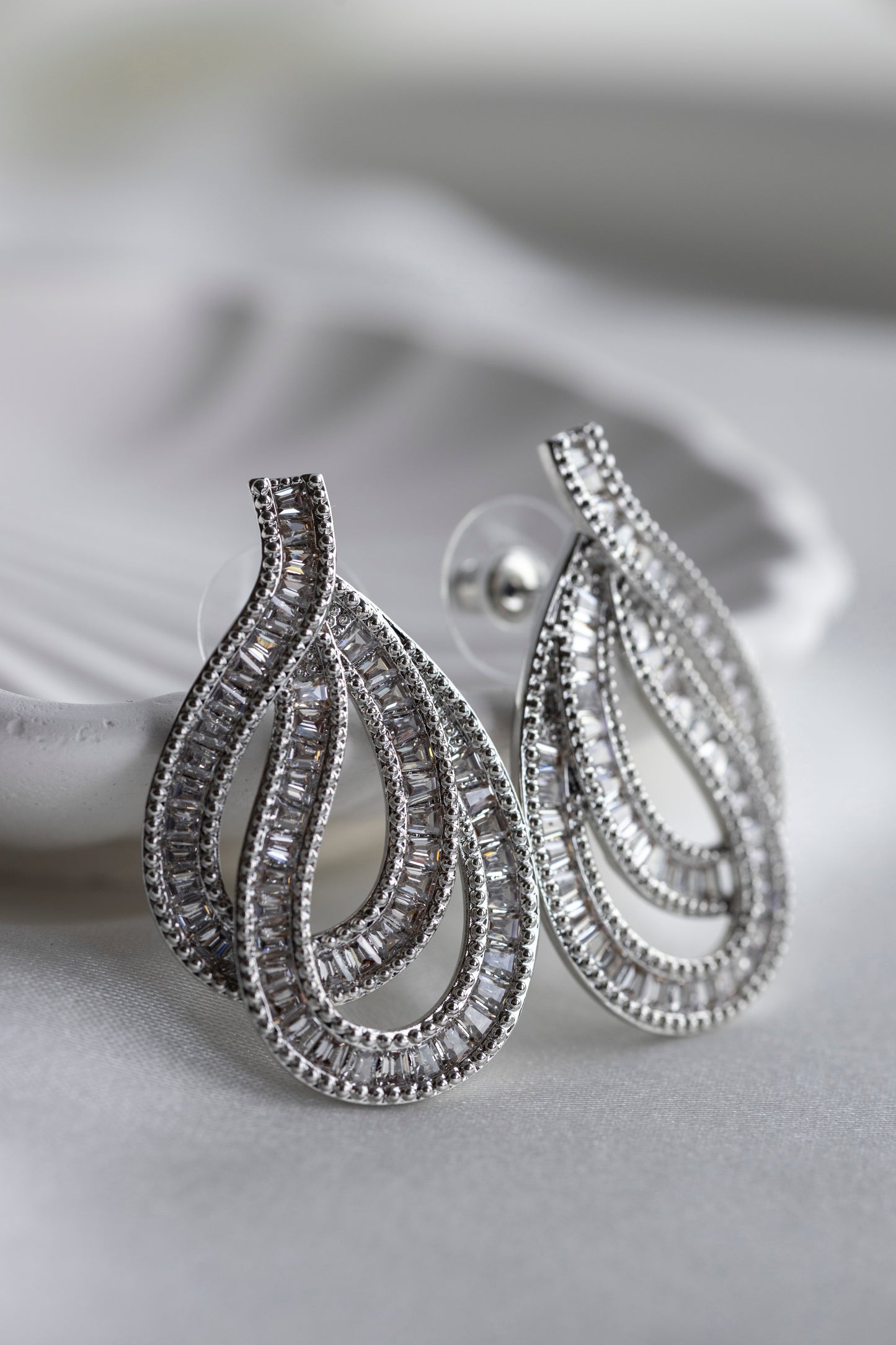 Silver Twist Earrings