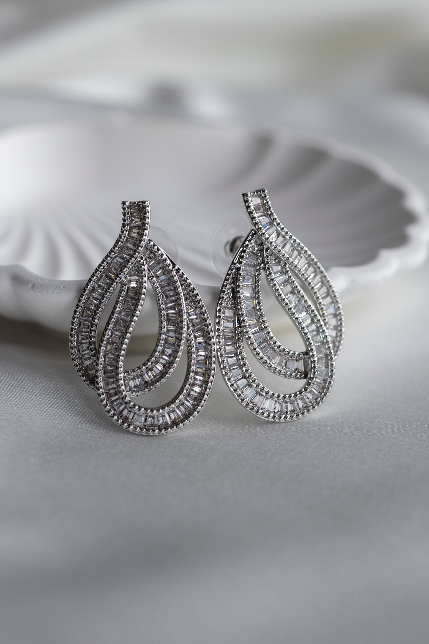 Silver Twist Earrings