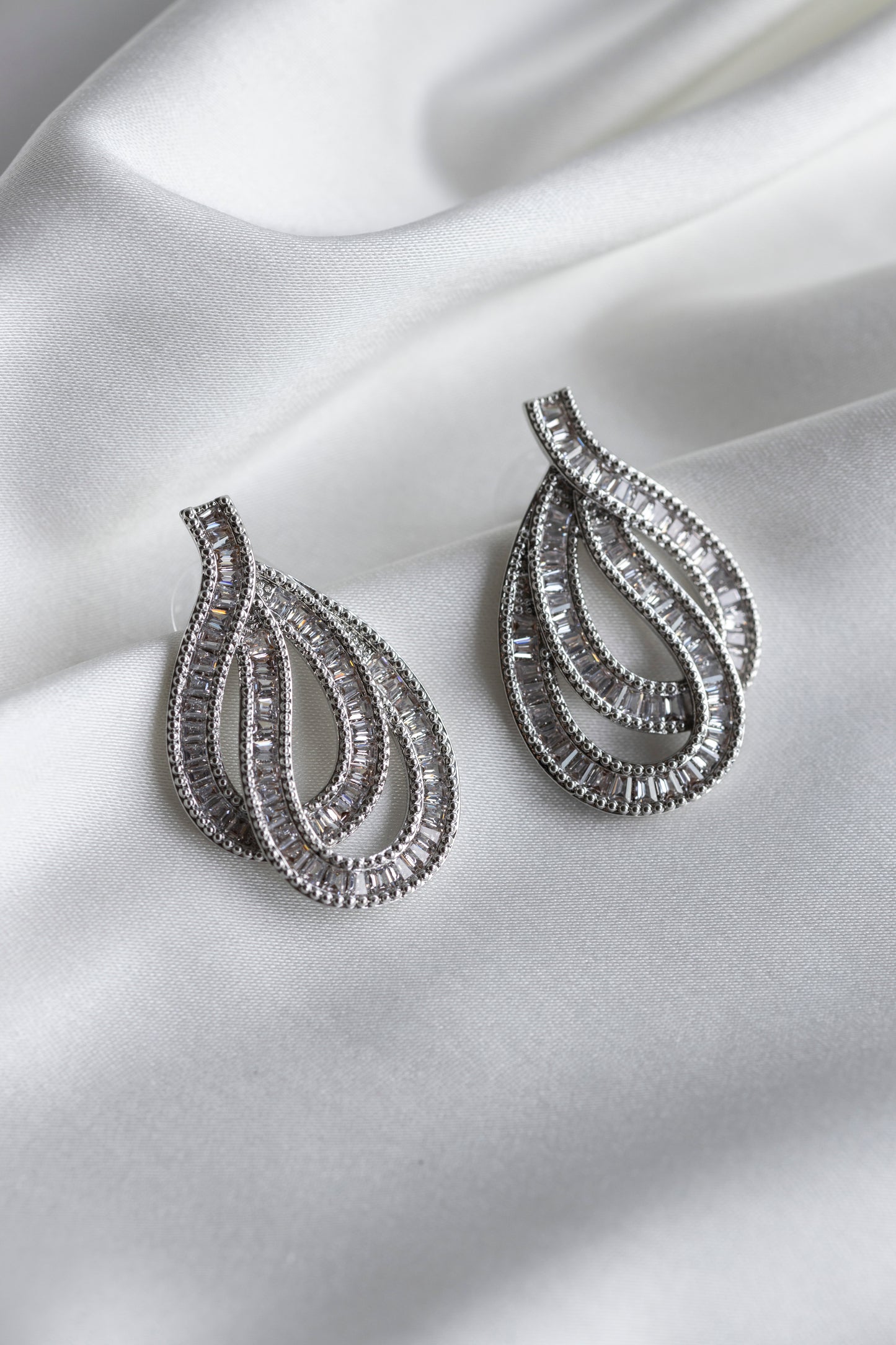 Silver Twist Earrings