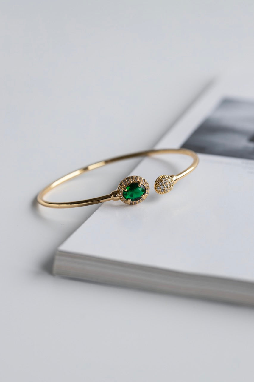 Tri-Tone Green Bracelet