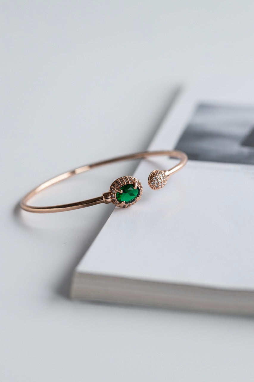 Tri-Tone Green Bracelet
