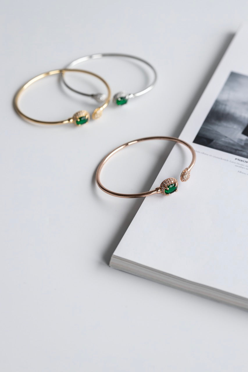 Tri-Tone Green Bracelet