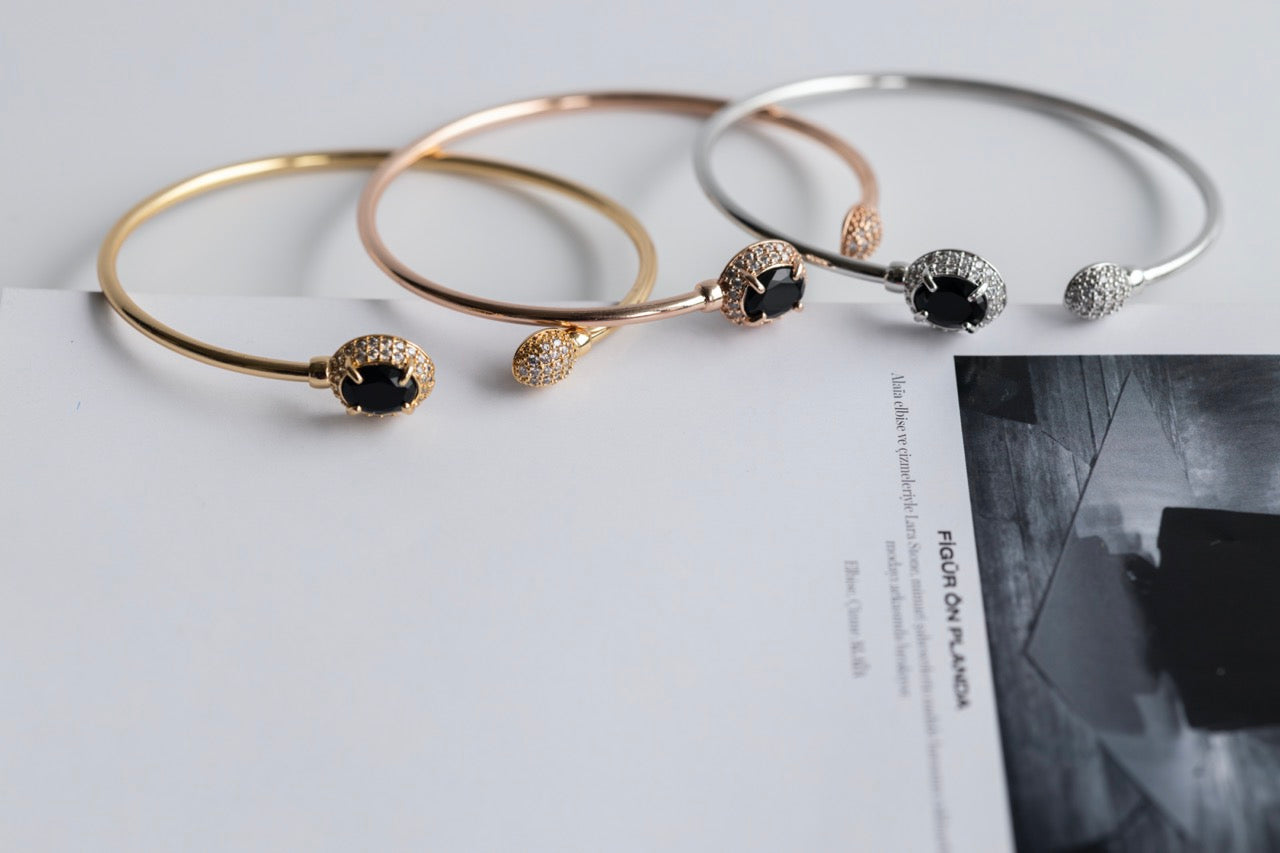 Tri- Tone Black Bracelet