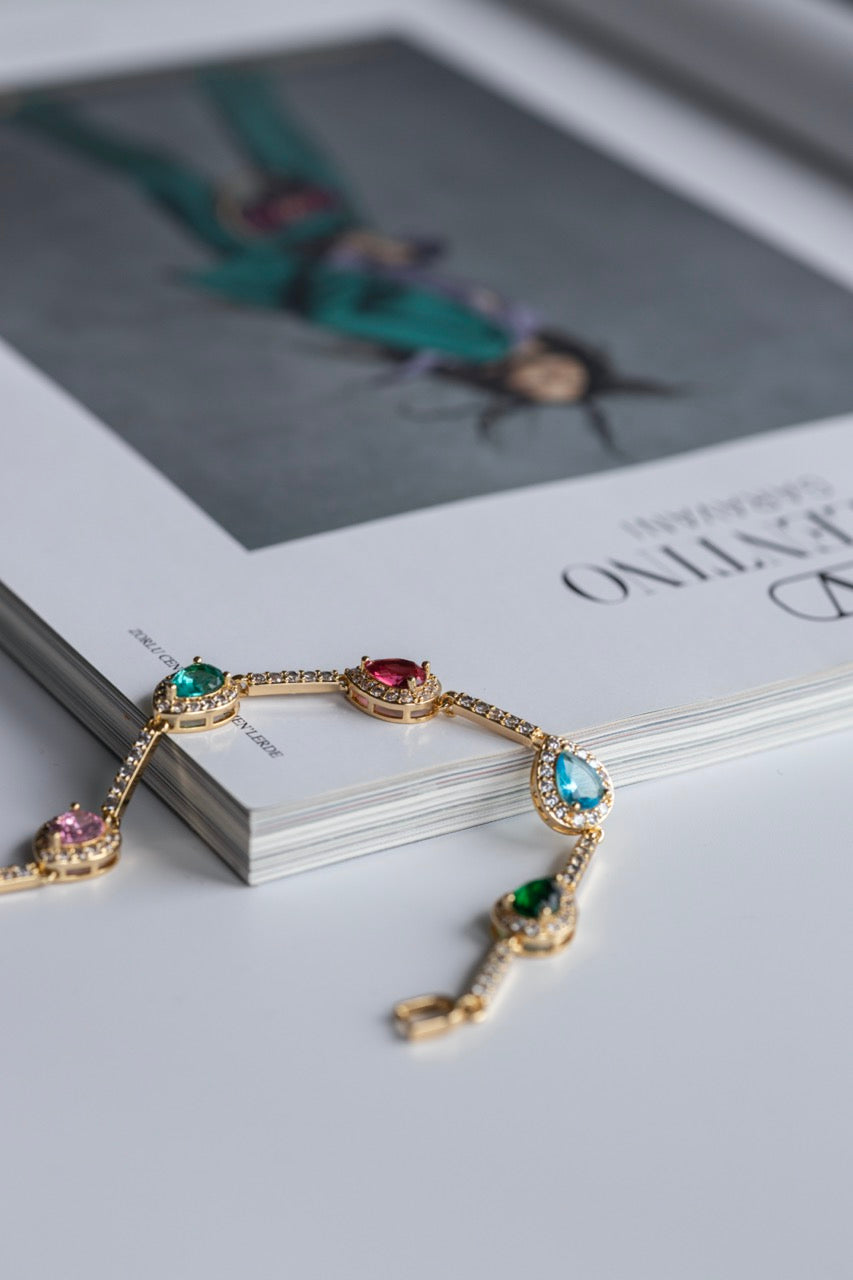 Multi-Color Teardrop Bracelet