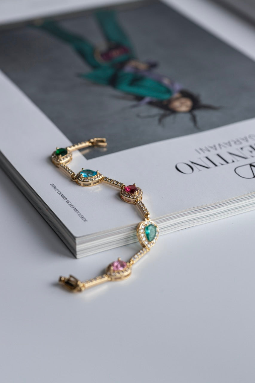 Multi-Color Teardrop Bracelet