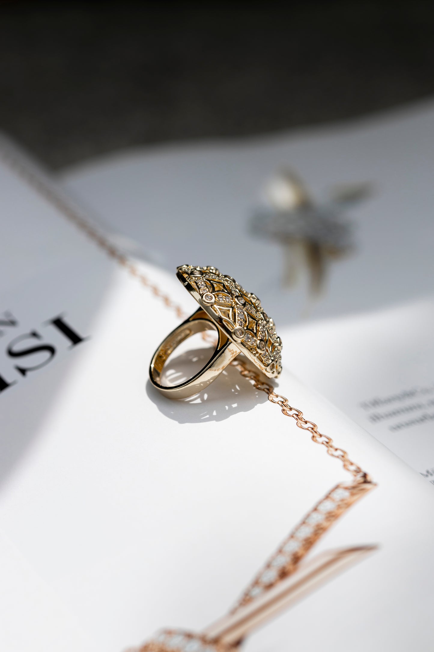Gold Floral Ring