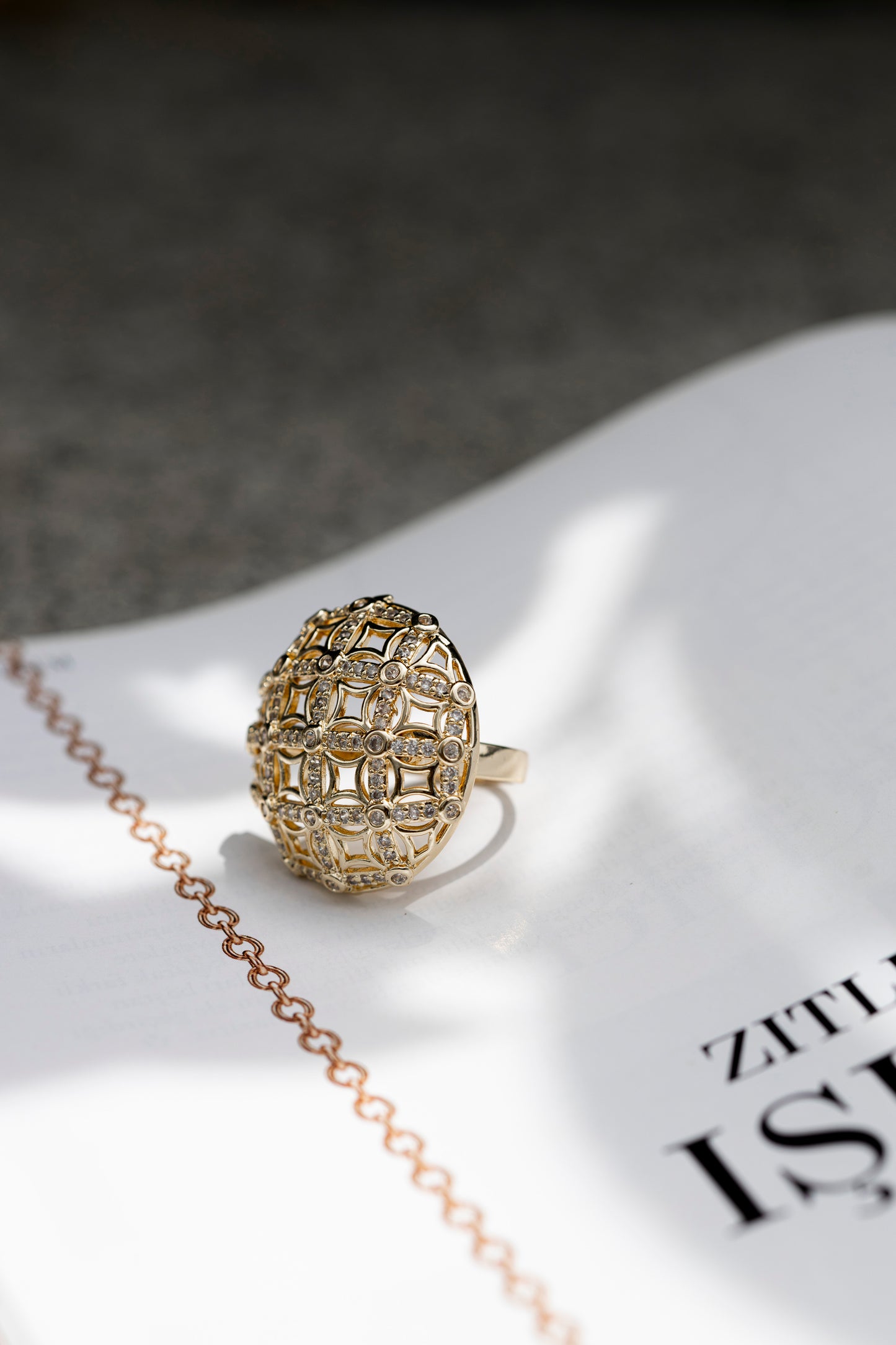 Gold Floral Ring