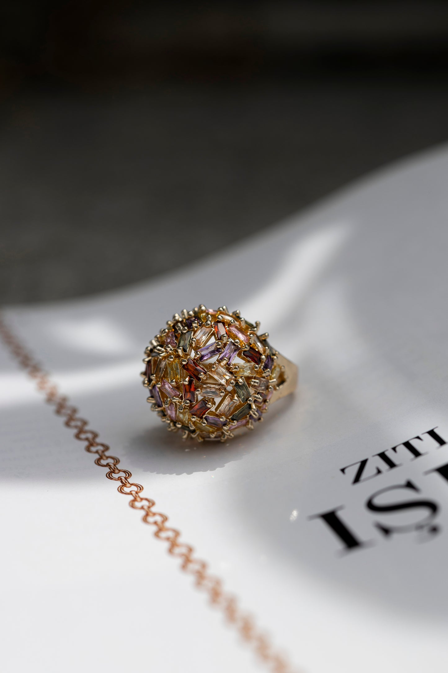 Multi-Stone Ball Ring