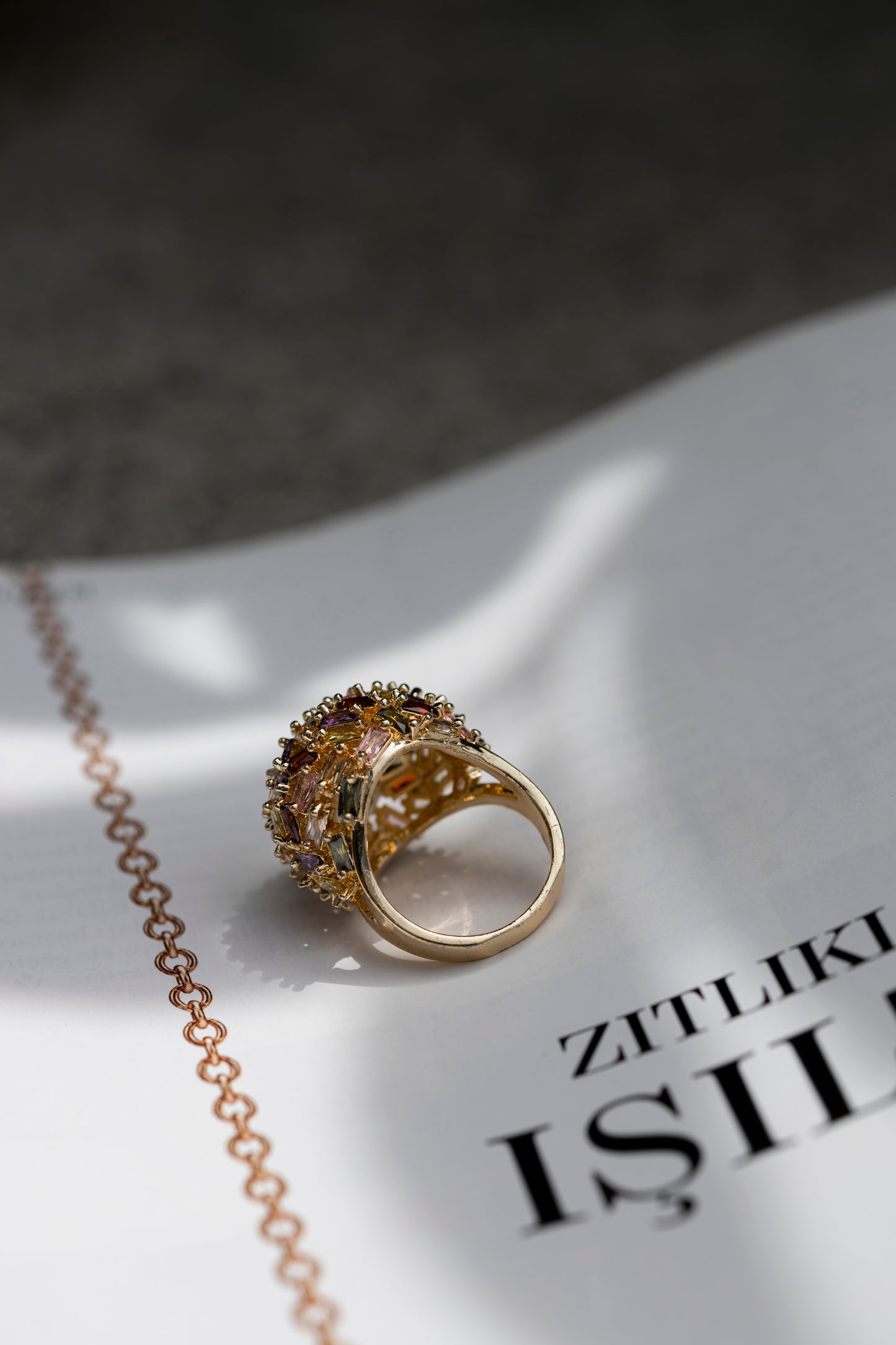 Multi-Stone Ball Ring