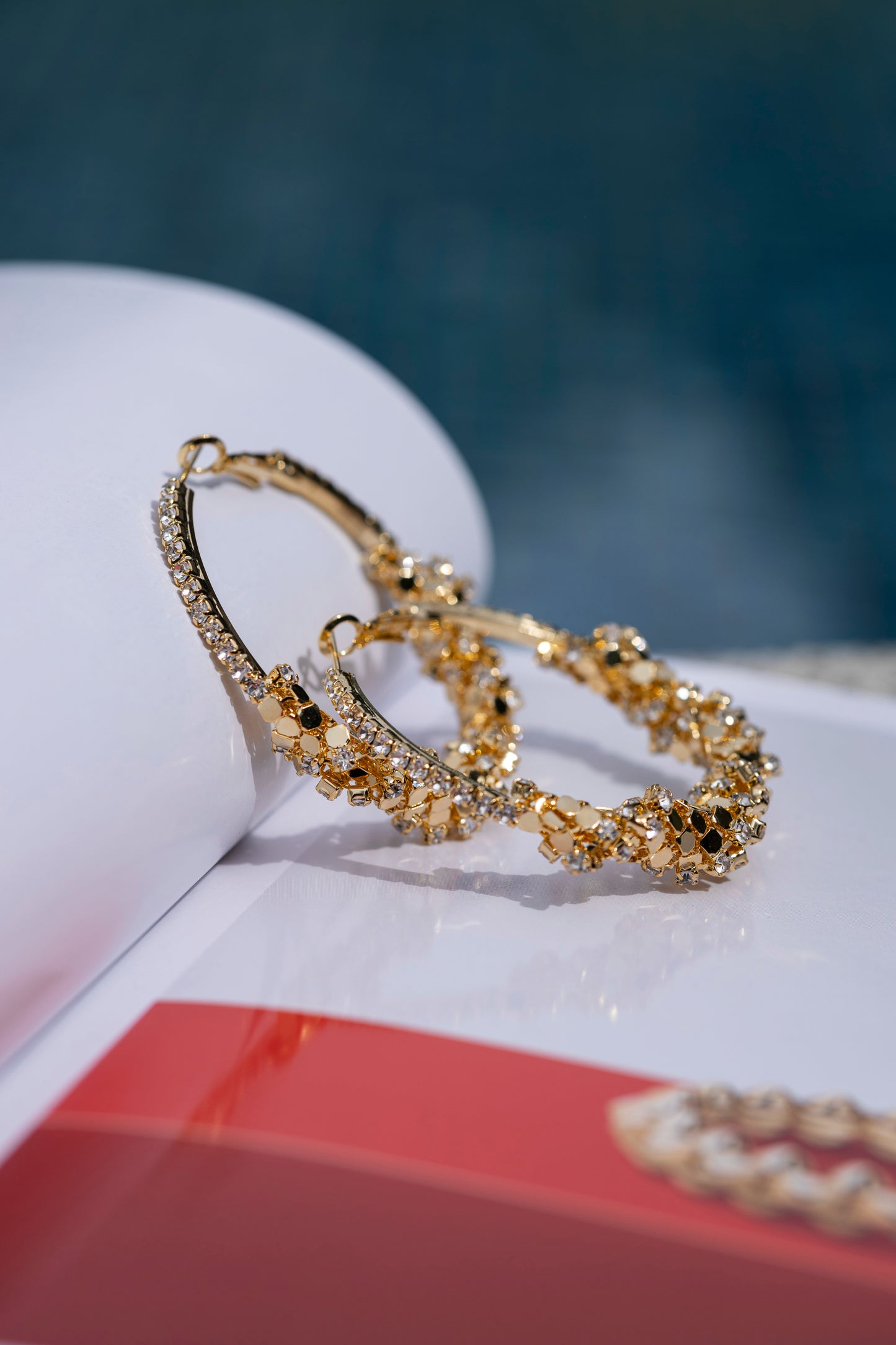 Gold Sequin Hoops