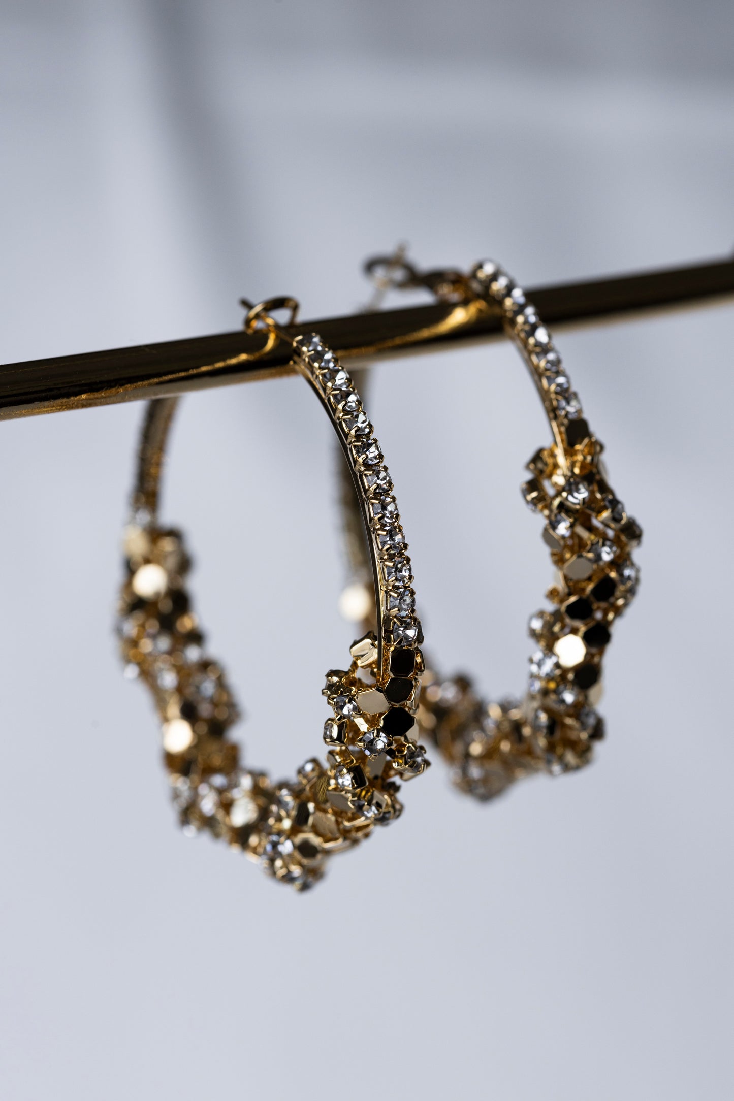 Gold Sequin Hoops