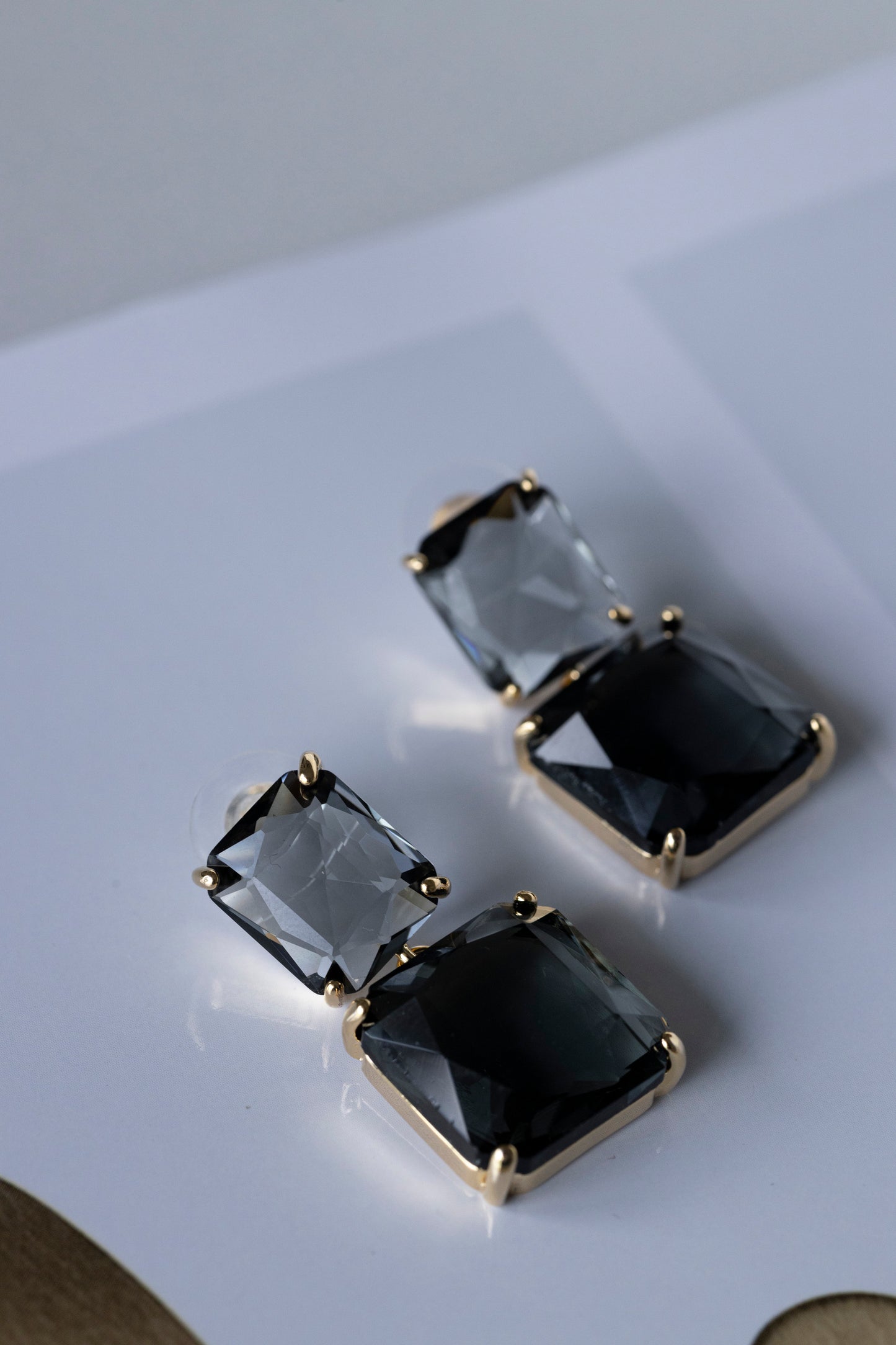 Black Square Earrings
