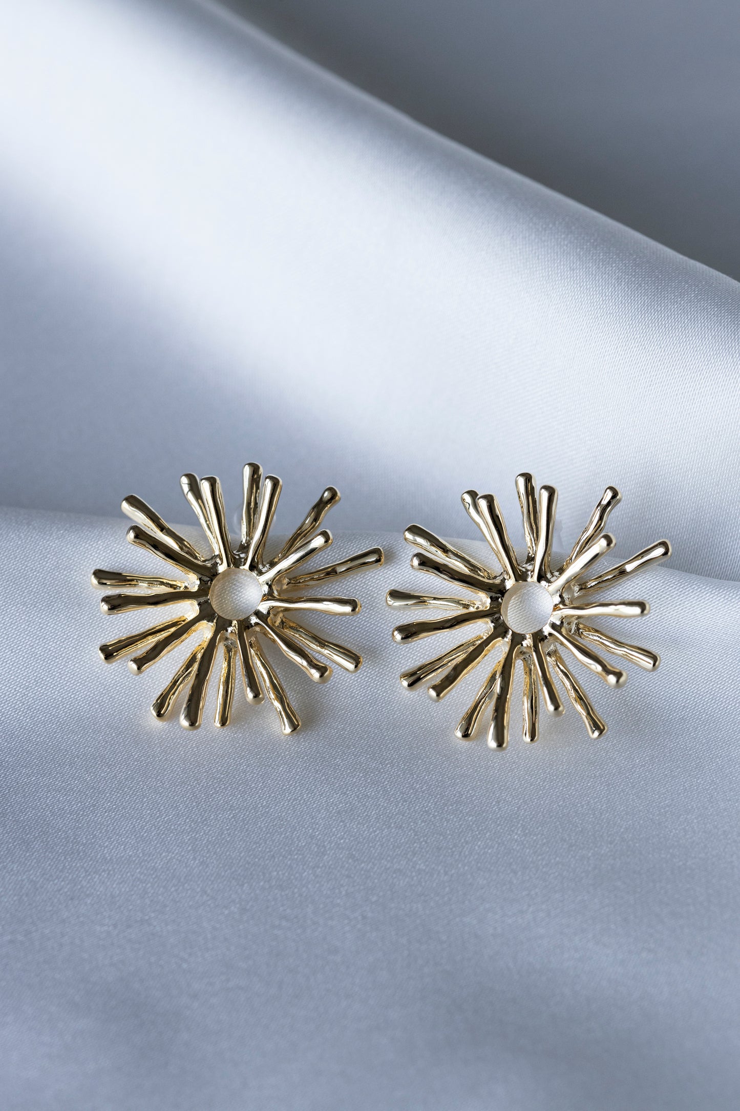 Gold Spikes Earrings