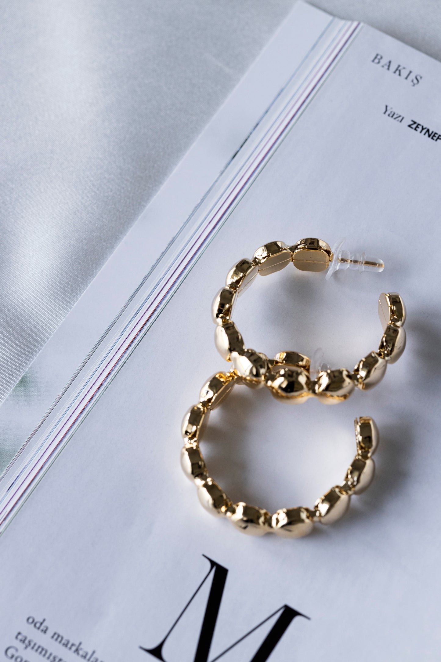 Gold Mirror Hoops