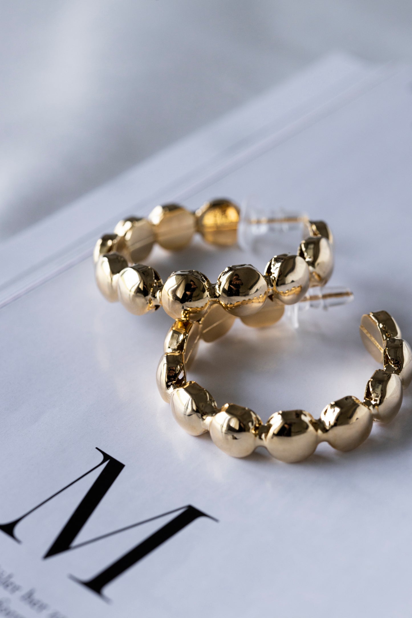 Gold Mirror Hoops