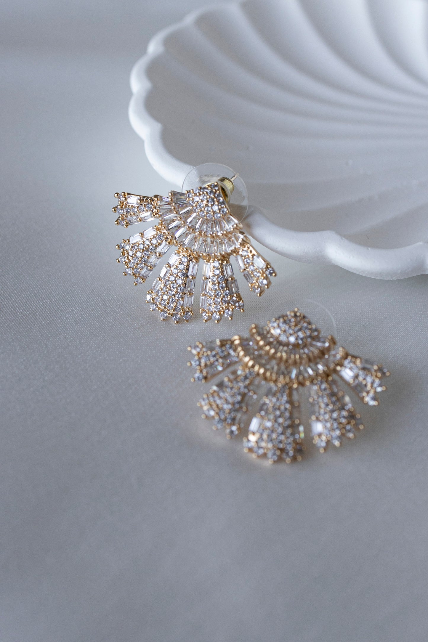 Gold Fan Earrings