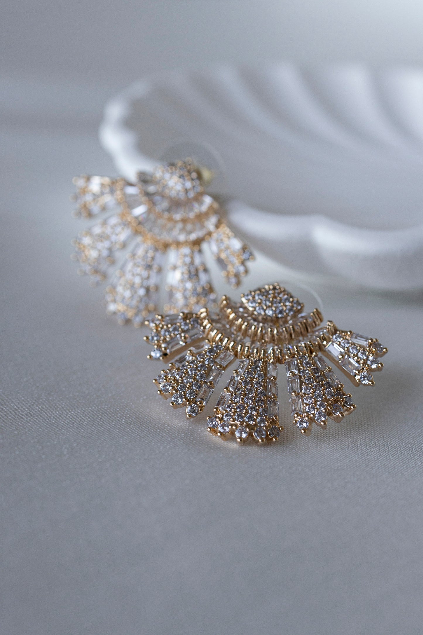 Gold Fan Earrings