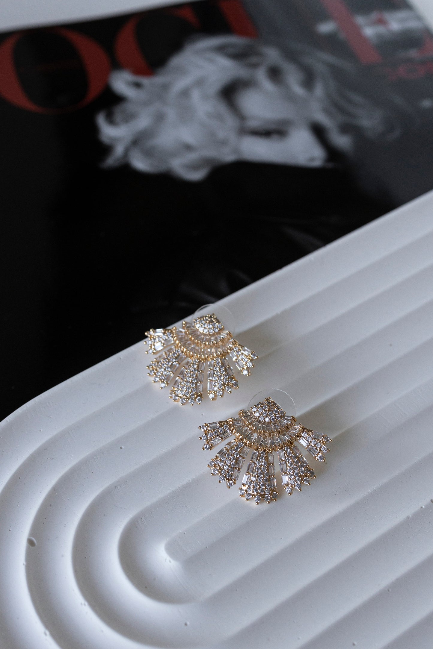Gold Fan Earrings