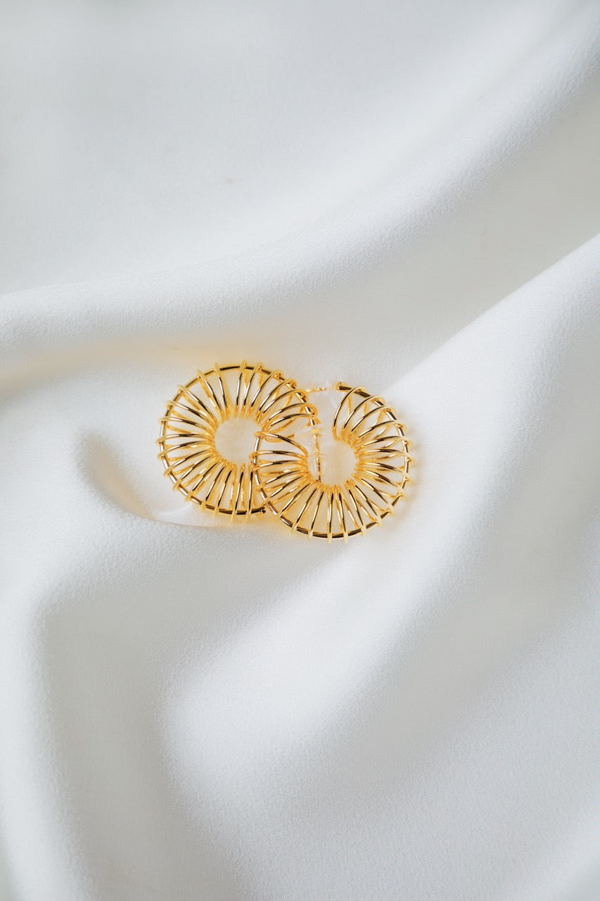 Gold Spiral Earrings