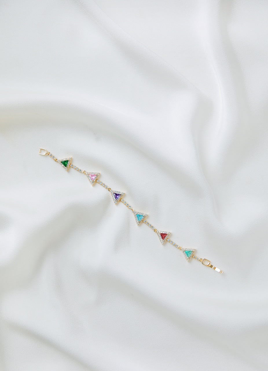 Multi-Color Triangle Bracelet