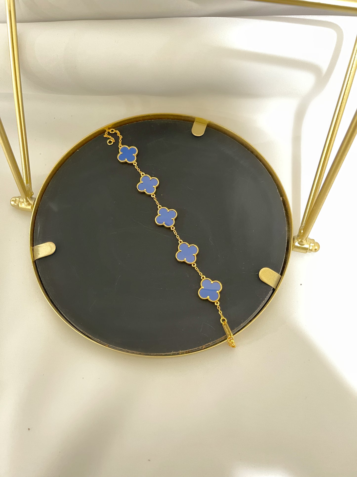 Blue Four-Leaf Bracelet