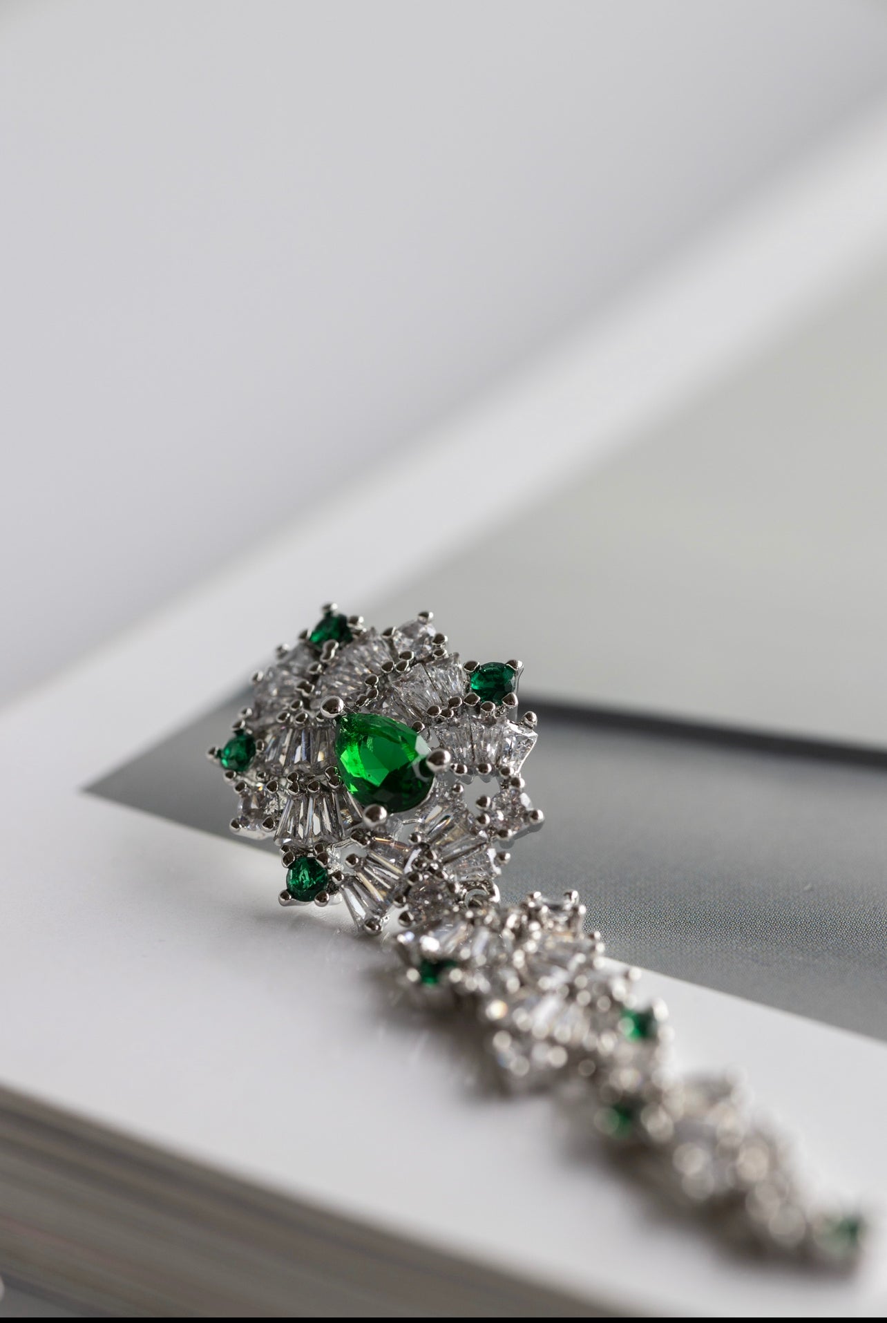 Emerald Zirconia Dangles