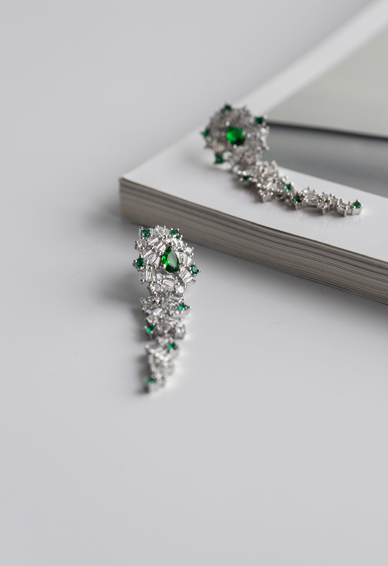 Emerald Zirconia Dangles