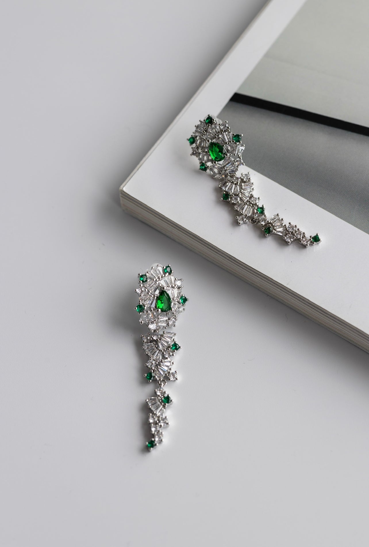 Emerald Zirconia Dangles