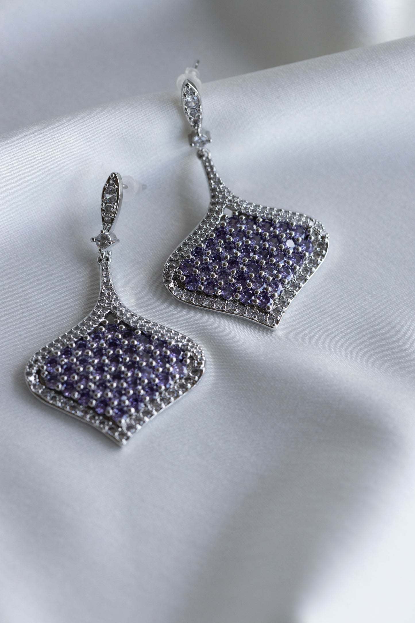 Purple Statement Earrings