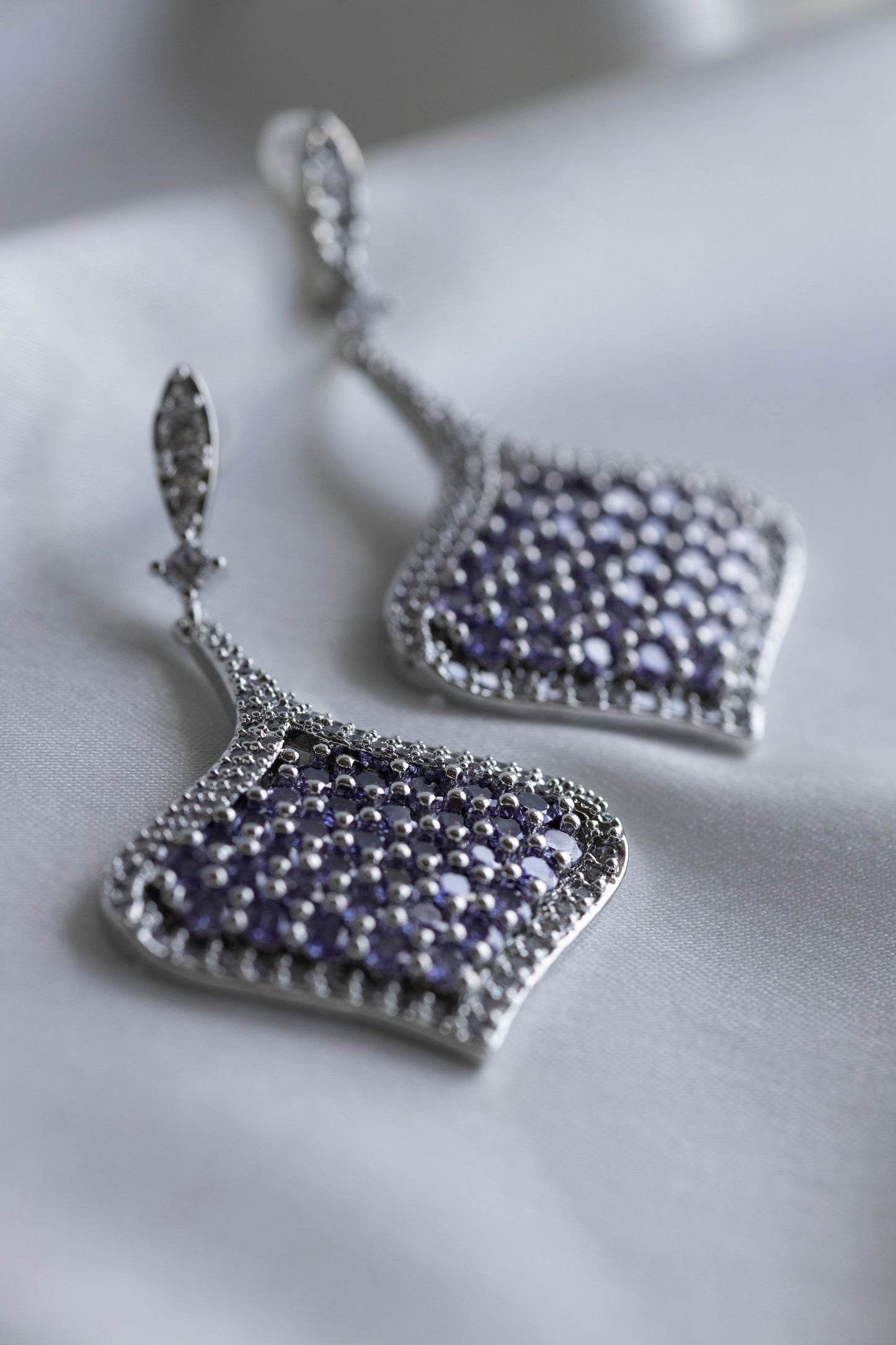 Purple Statement Earrings