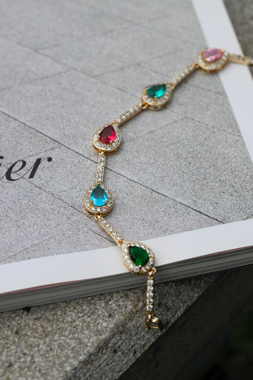 Multi-Color Teardrop Bracelet