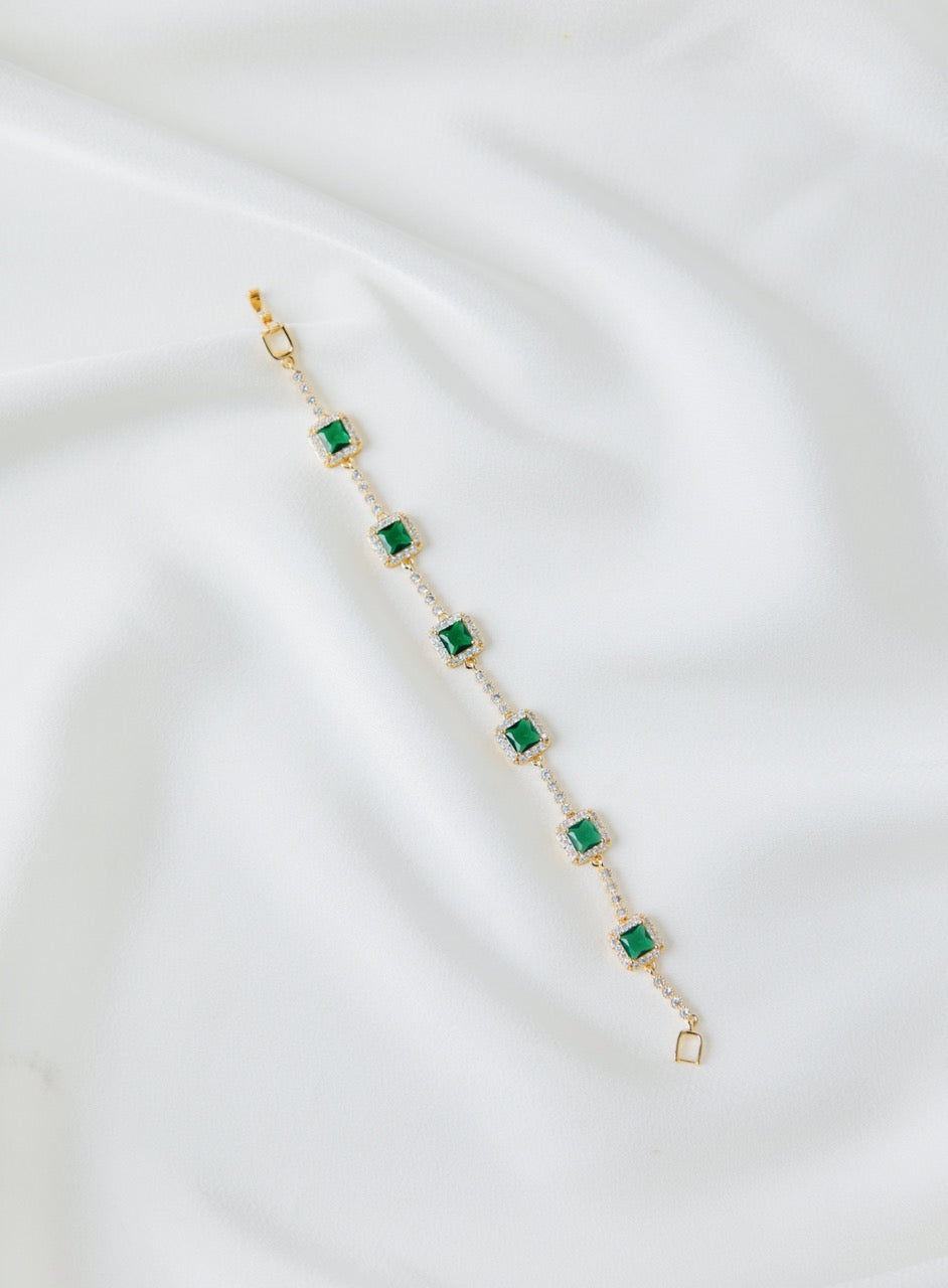 Green Square Bracelet